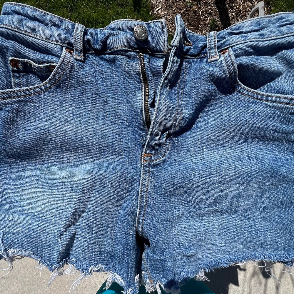TopShop “mom” denim shorts, US 6